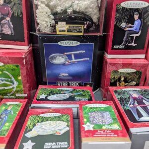 STAR TREK Hallmark Keepsake Ornaments Lot 19 Spock Borg Data Riker Janeway Rio